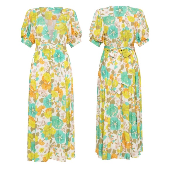 Spell Lemonade Soirée Dress in Citrus - Picture 8 of 10